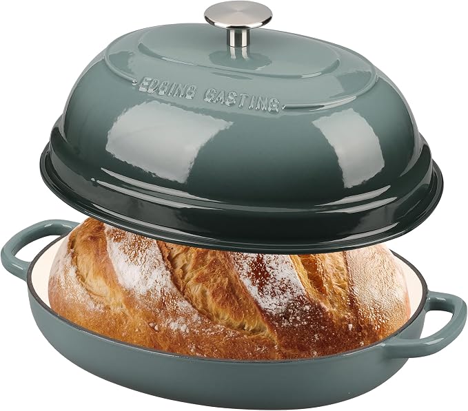 EDGING CASTING Enameled Oval Cast Iron Dutch Oven Pot - Image 3