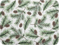 Winter Dish Drying Mat for Kitchen Counter Pine Needle Cone Festival Xmas by Unknown