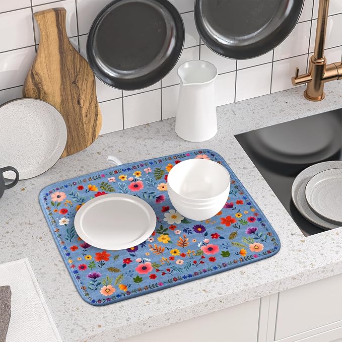 Lovely Flowers Dish Drying Mat - Image 6