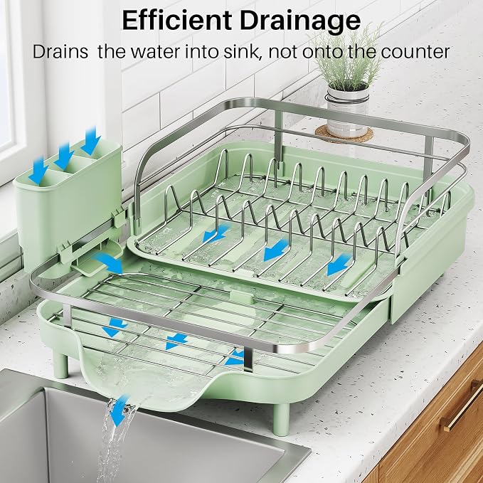 SNTD Dish Drying Rack, Expandable Dish Rack - Image 4