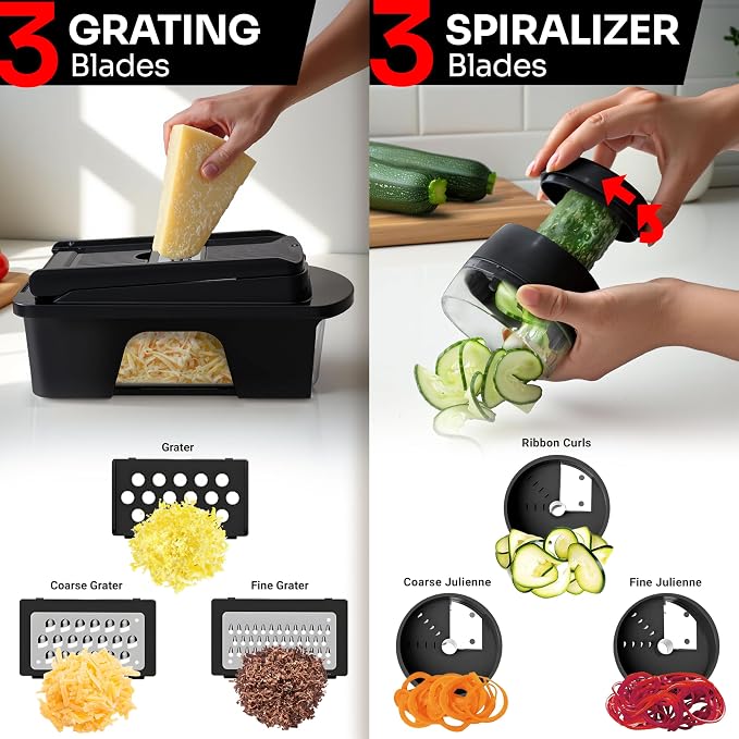 Mueller ULTIMATE 12 Blade Vegetable Chopper, Mandoline Slicer and Spiralizer - Image 5