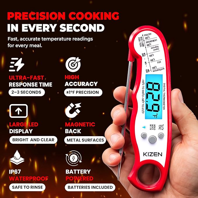 KIZEN Instant Read Meat Thermometer Digital - Image 2