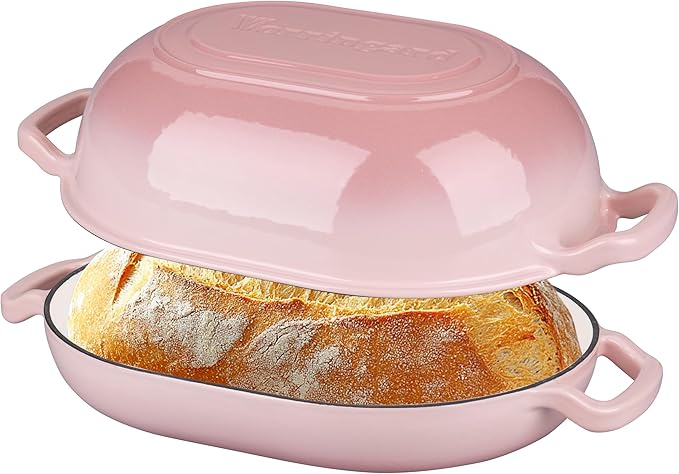 VORRINGARD Enameled Cast Iron Sourdough Bread Oven, Dutch Oven, Loaf Cast Iron by Unknown