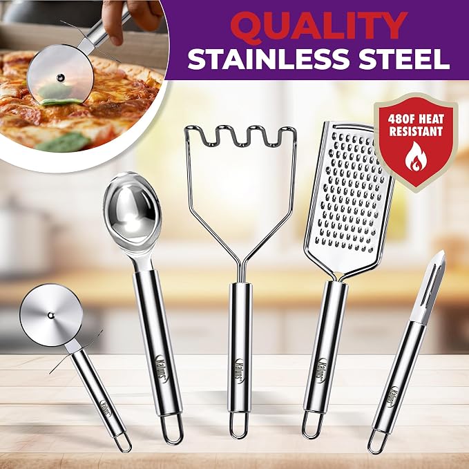 Kaluns 50 PCS Silicone Kitchen Utensils Set Complete Kitchen Set - Image 7