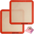 Square Silicone Baking Mats for 10 Inch Cake Pan, 9.65"Square Food Grade by AMYONE