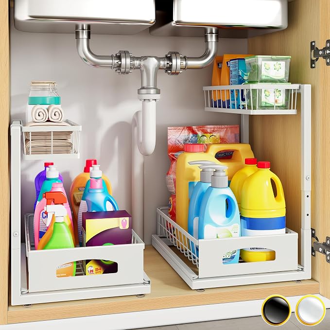 Under Sink Organizer, 2 Pack Cabinet Organizer - Image 9
