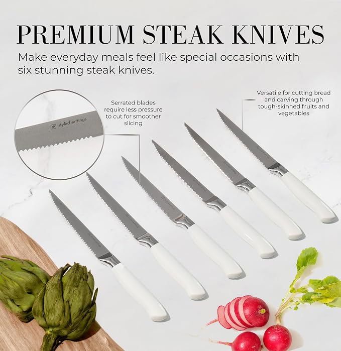 Styled Settings White Knife Set - Image 6