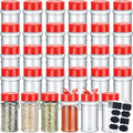 Eccliy 36 Pack 3 oz Clear Plastic Spice Jars by Eccliy