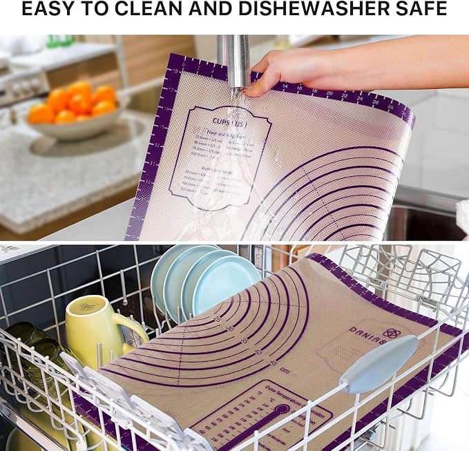 Baking Mat, Reusable Food Grade Silicone Counter Mat - Image 5