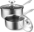 KOCH SYSTEME CS Hybrid Nonstick Stainless Steel Saucepan Set, 1QT & 2QT Triply by KOCHSYSTEMECS