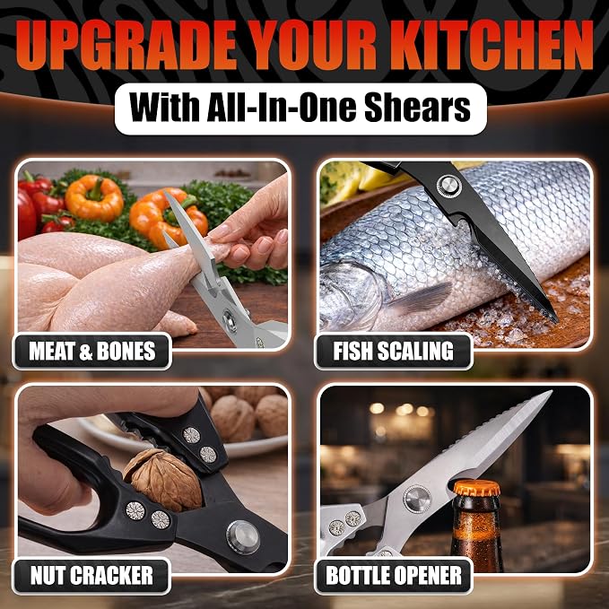 Poultry Shears Heavy Duty Set of 2 – 3Cr13 Stainless Steel | Style of Japanese - Image 3