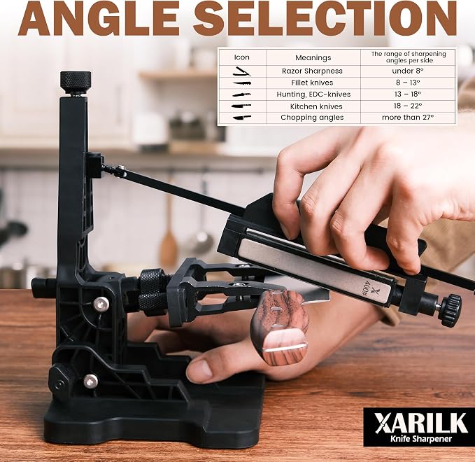 Portable Folding Knife Sharpener XAR-FS1, Adjustable Angle Sharpening System - Image 2
