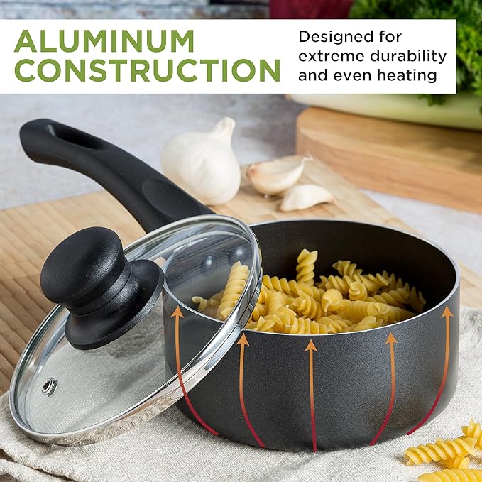 Ecolution Easy Clean Ceramic Nonstick Cookware Set, Dishwasher Safe Kitchen - Image 5
