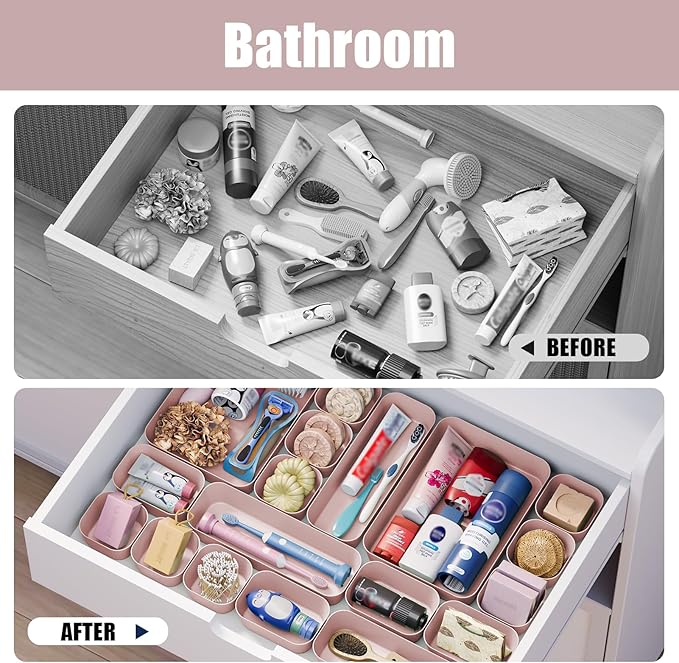 Plastic Drawer Organizers, Bathroom and Vanity Organizer Plastic Tray, Makeup - Image 7