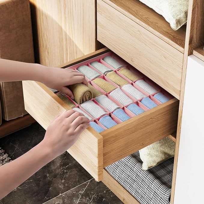 Joyoldelf Sock Organizer Drawer Organizer - Image 4