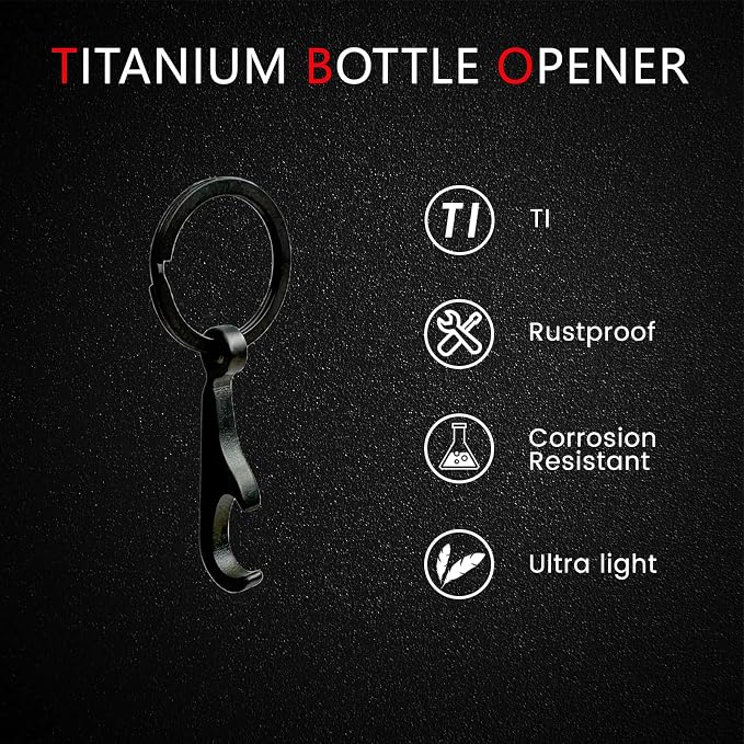 Titanium Bottle Opener, Small Keychain Beer Bottle Opener Can Opener - Image 5
