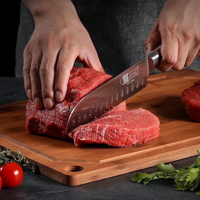 Hiware Wood Cutting Boards for Kitchen, Heavy Duty Bamboo Cutting Board - Image 7