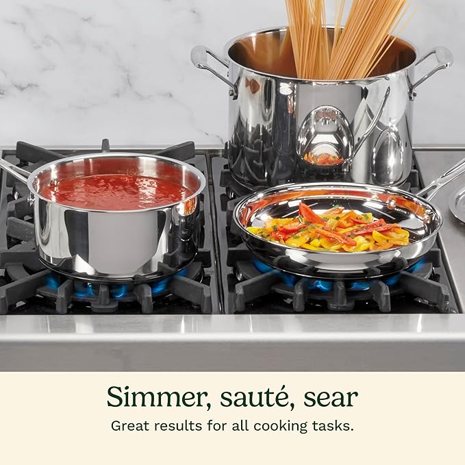 Cuisinart 7-Piece Stainless Steel Pots and Pans Set, Cookware Set Compatible - Image 4