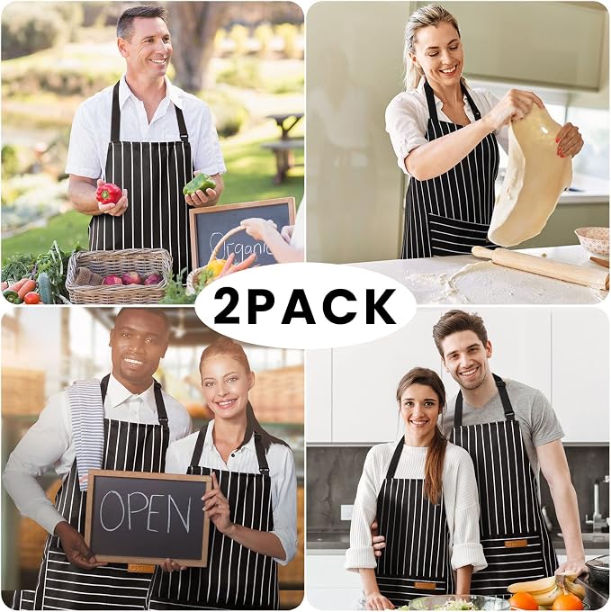 BeLuyi 2 Pack Adjustable Bib Apron - Image 7