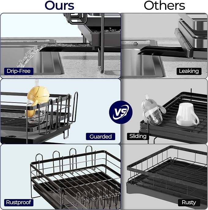Large Dish Drying Rack, Expandable Dish Rack - Image 7