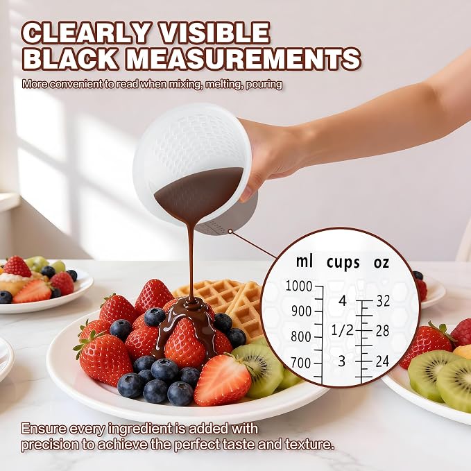 Silicone Measuring Cups 4-Pack Set, Reusable Silicone Cup - Image 4