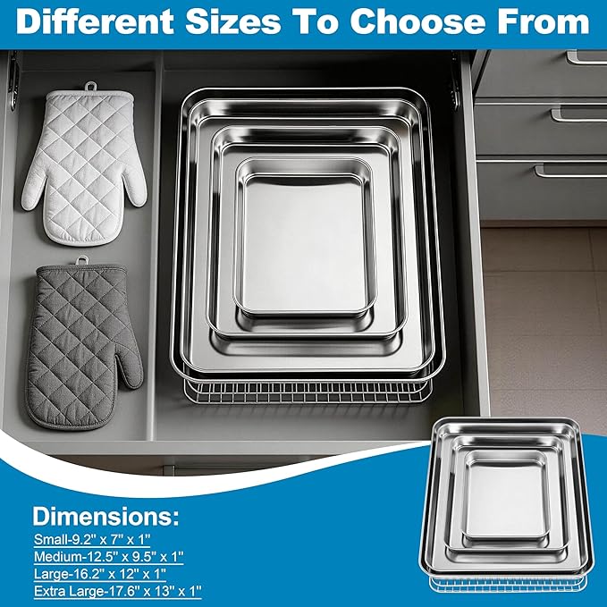 Herogo Stainless Steel Baking Sheet - Image 7
