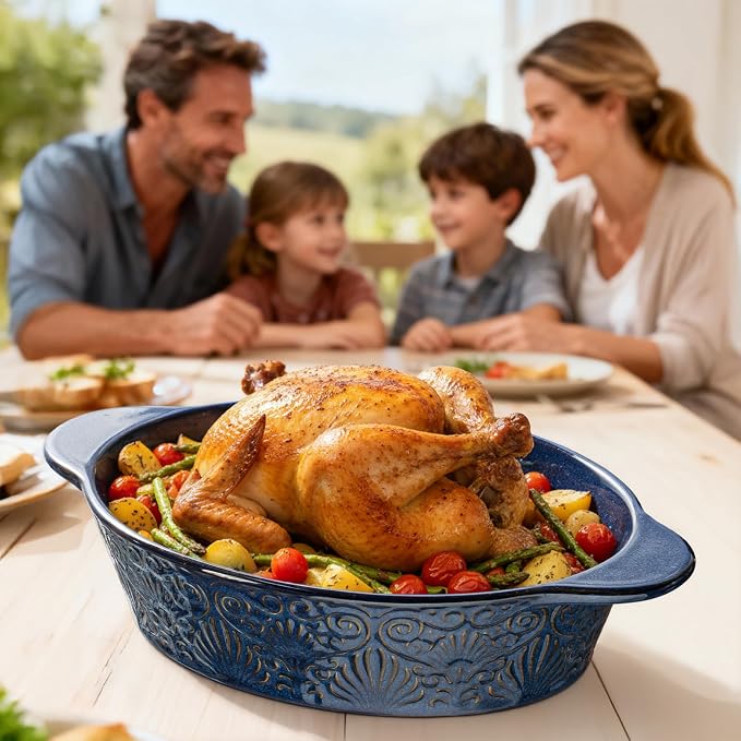 Dafuceramic Casserole Dishes for Oven Sets of 3, Ceramic Oval Baking Dish - Image 6