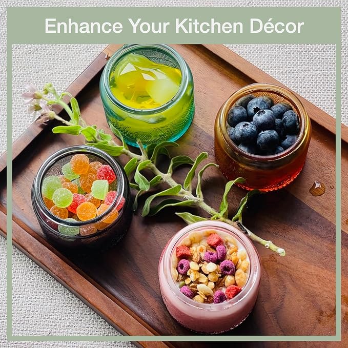 4 oz Colored Mini Glass Jars - Image 5
