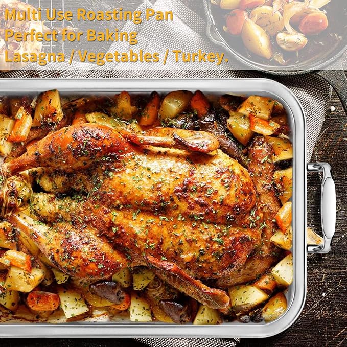15 Inch Stainless Steel Roasting Pan - Image 8