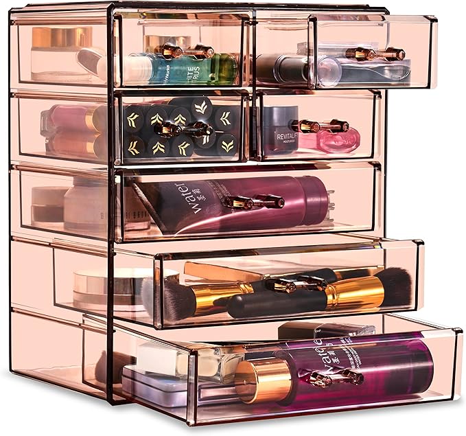 Sorbus Acrylic Makeup Organizer Set, 6-Drawer Vanity & Countertop Cosmetic - Image 5