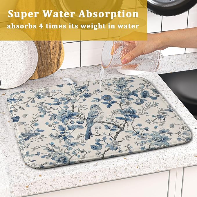 Chinoiserie Trees Dish Drying Mat - Image 7