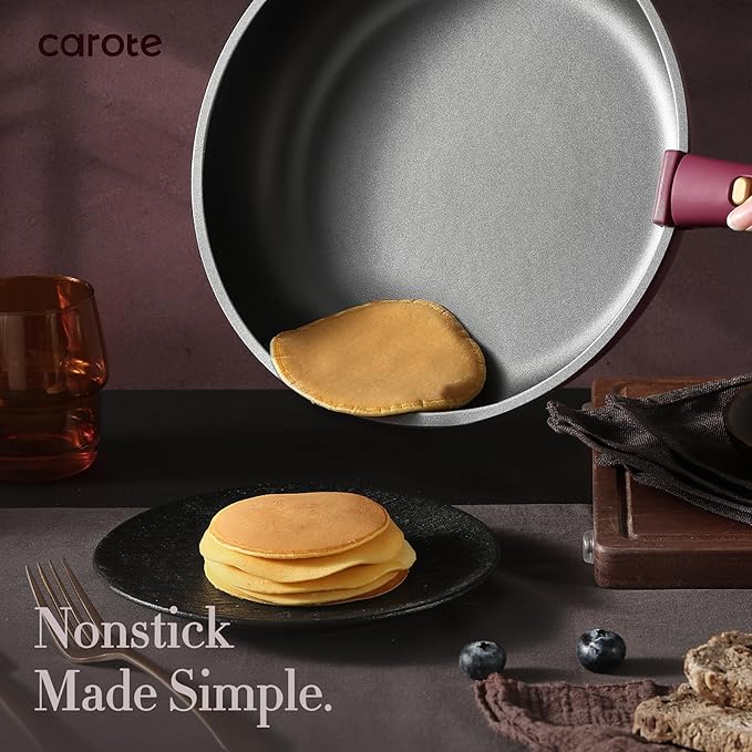 CAROTE 21pcs Pots and Pans Set, Nonstick Cookware Set Detachable Handle - Image 3