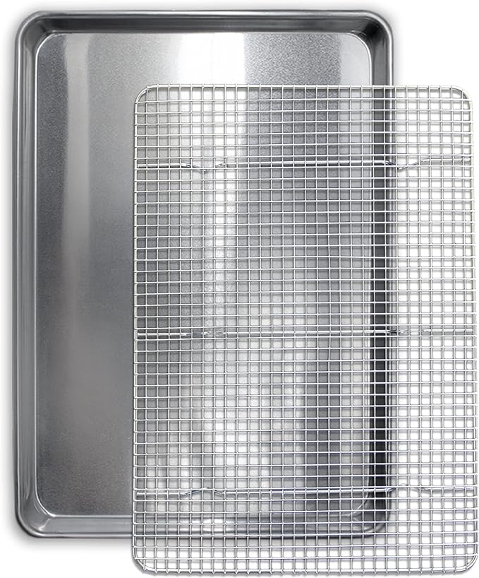 Commercial Quality Cookie Sheet and Rack by SaffronSageHomeLiving