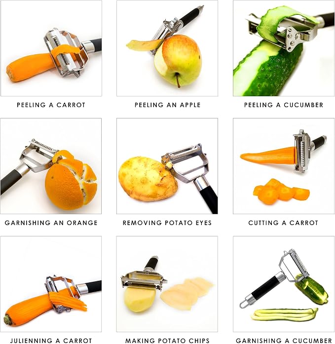 Deiss PRO Dual Julienne Peeler & Vegetable Peeler - Image 4