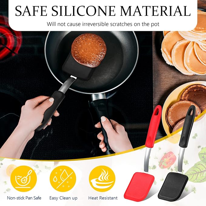 Silicone Cookie Spatula Turner 2 Pack Mini Brownie Spatula Flexible Kitchen - Image 5