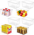 YIHONG 8 Pack Clear Pantry Organizer Bins, Plastic Storage Containers by YIHONG