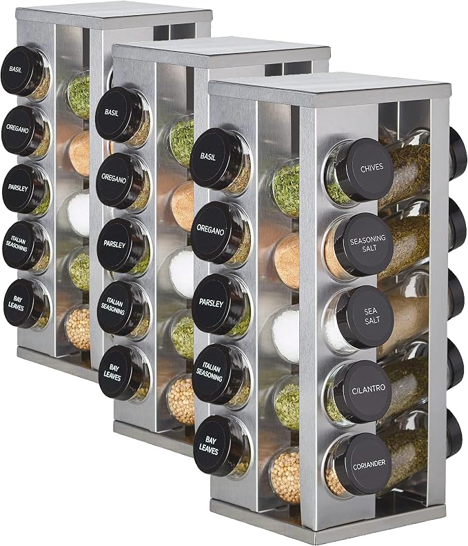 Kamenstein 20 Jar Heritage Revolving Countertop Spice Rack Organizer by Kamenstein