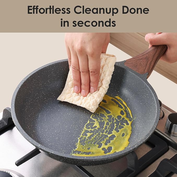 SENSARTE Nonstick Granite Cookware Set, PFOA & PFOS Free, Healthy Non Stick - Image 4