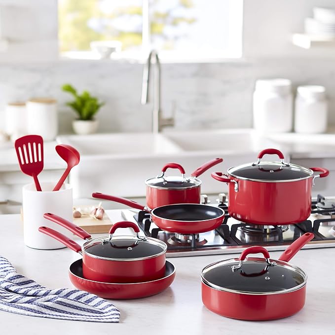 Amazon Basics Aluminum Non-Stick Cookware Set, Oven Safe, Dishwasher Safe - Image 6