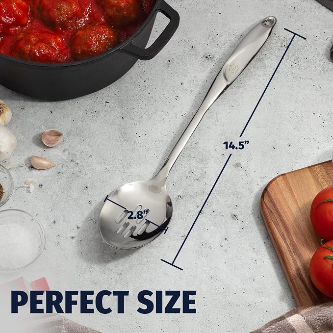 Zulay Kitchen Stainless Steel Slotted Spoon - Image 4
