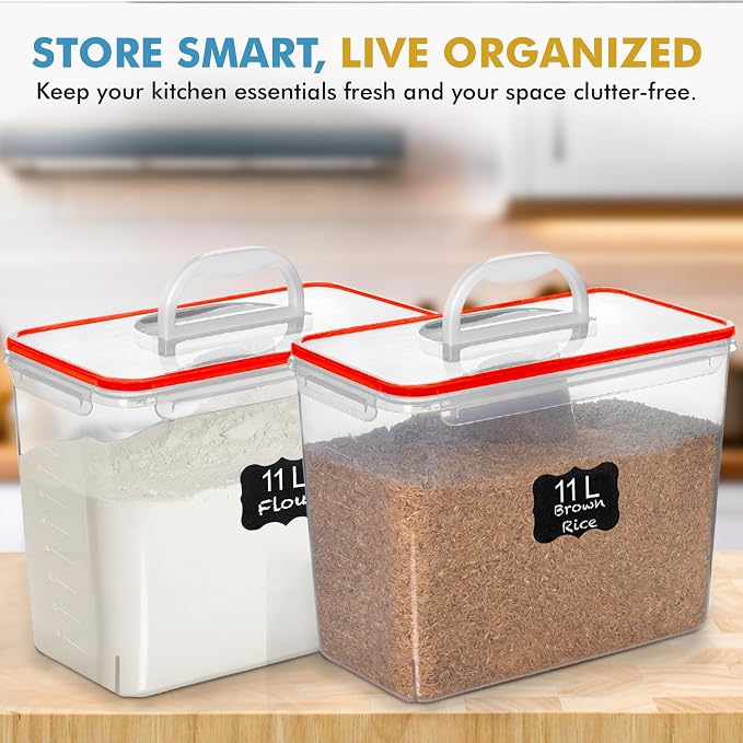 Shazo 2 PC Flour Sugar Storage Containers - Image 9