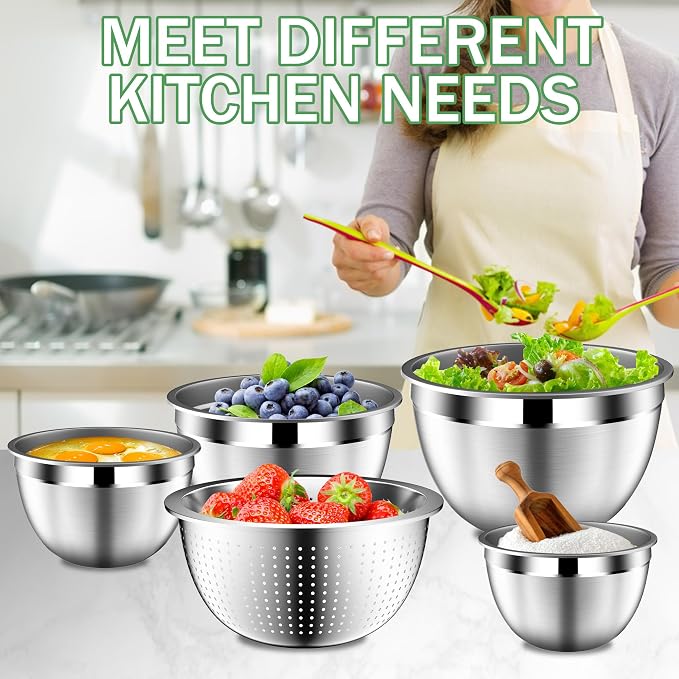 DUTZUN Stainles Steel Mixing Bowls - Image 7