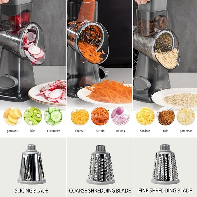 Cheese Grater Hand Crank Rotary Vegetables Shredder - Image 2