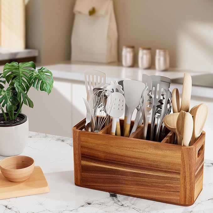 Utensil Holder for Kitchen Counter, Extra Large Utensil Holder for Countertop - Image 5