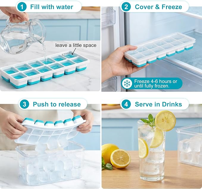 NFK Ice Cube Tray with Lid & Bin - Image 7