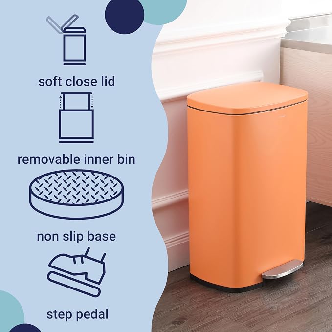 happimess HPM1006K Connor Rectangular 13-Gallon Trash Can - Image 3