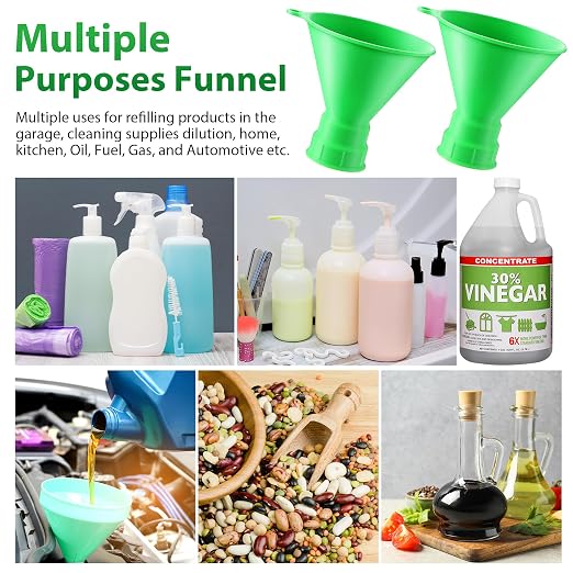 Threaded Funnel Easy Fill Funnel, Twist On Empty Spray Bottle Refill Adapter Fit - Image 6