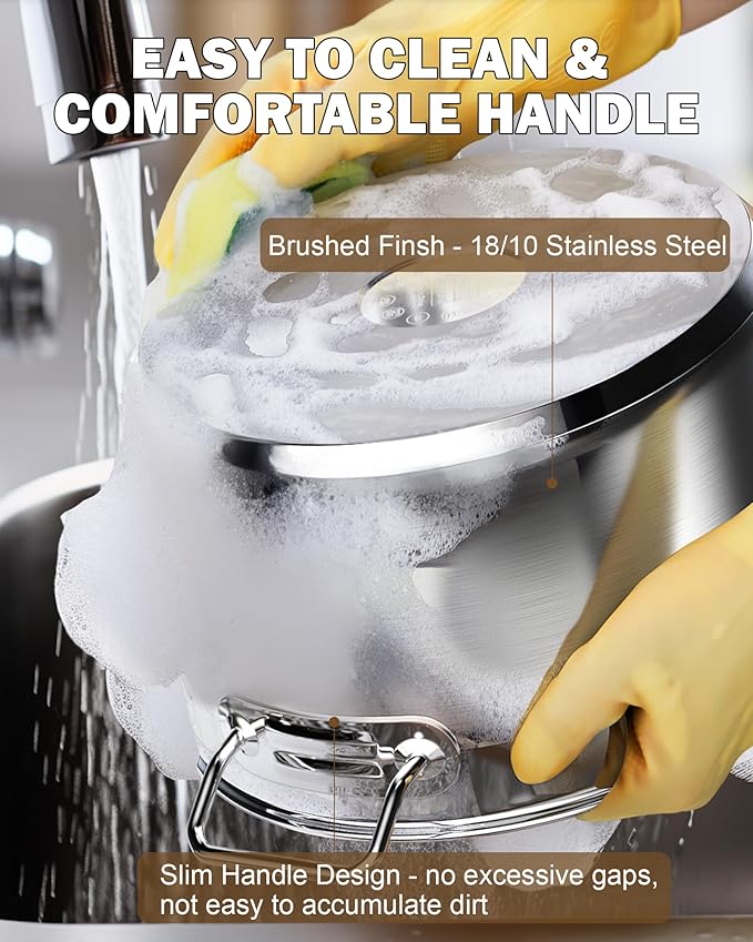 Cooks Standard Stockpots Stainless Steel, 11 Quart Professional Grade Stock Pot - Image 5
