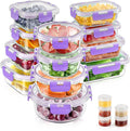 34pcs Glass Food Storage Containers by AMALEKO