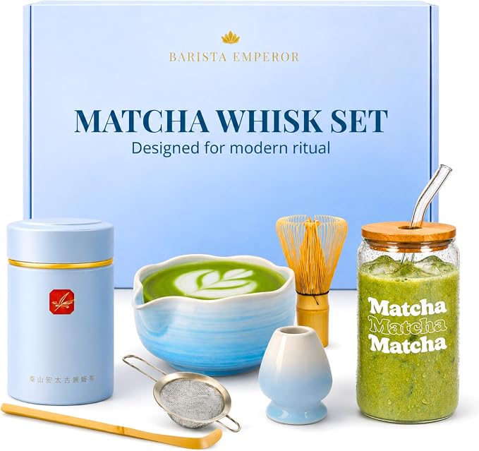 BARISTA EMPEROR® PREMIUM 8pcs MATCHA WHISK SET by Unknown